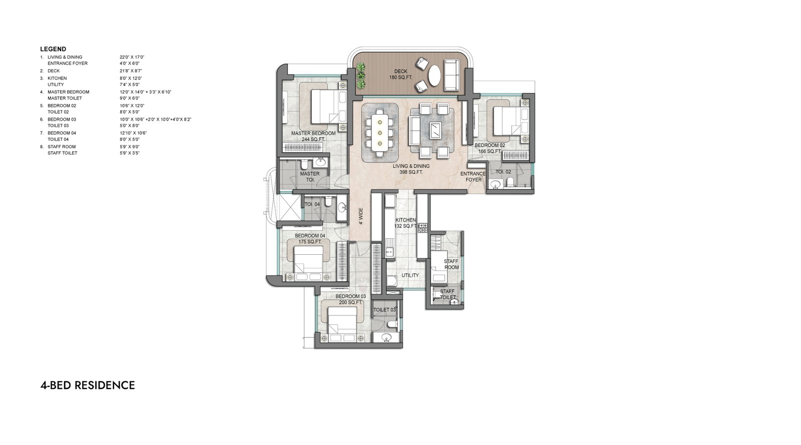 2 BHK Floor Plan